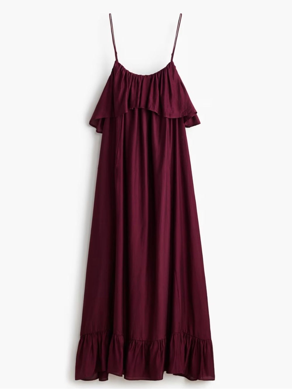 H&M Wine Ruffle Maxi Dress - Picture 5 of 10